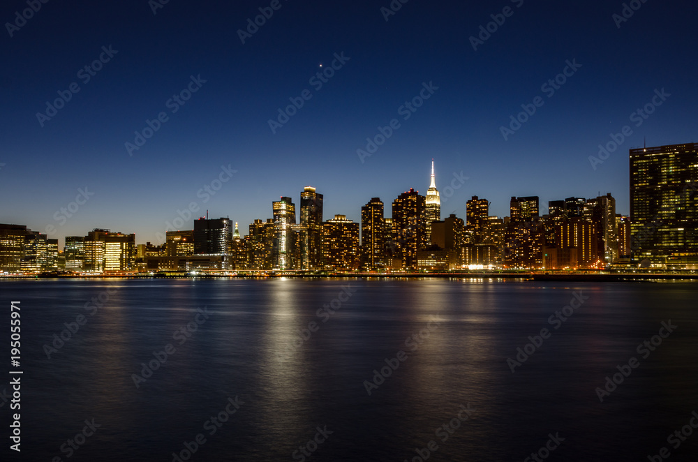 Across to Manhattan at dusk