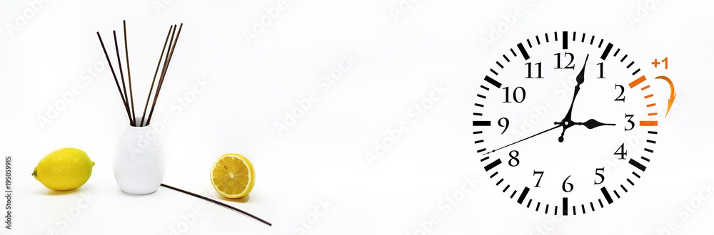 Daylight Saving Time. DST. Wall Clock going to winter time. Daylight Saving Time. DST. Wall Clock going to winter time.