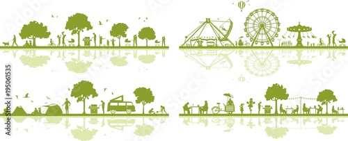 Silhouetten Freizeit und Hobby