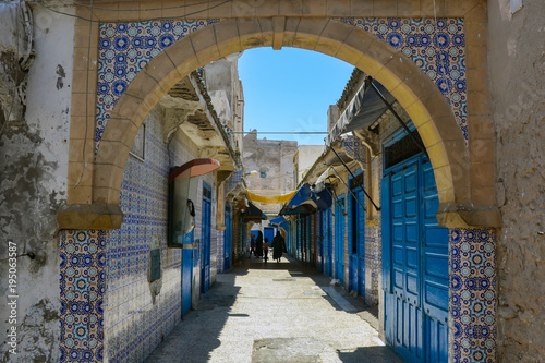 Obraz na płótnie Gate of the Jew Neighbourhood (Essaouira, Morocco) w salonie