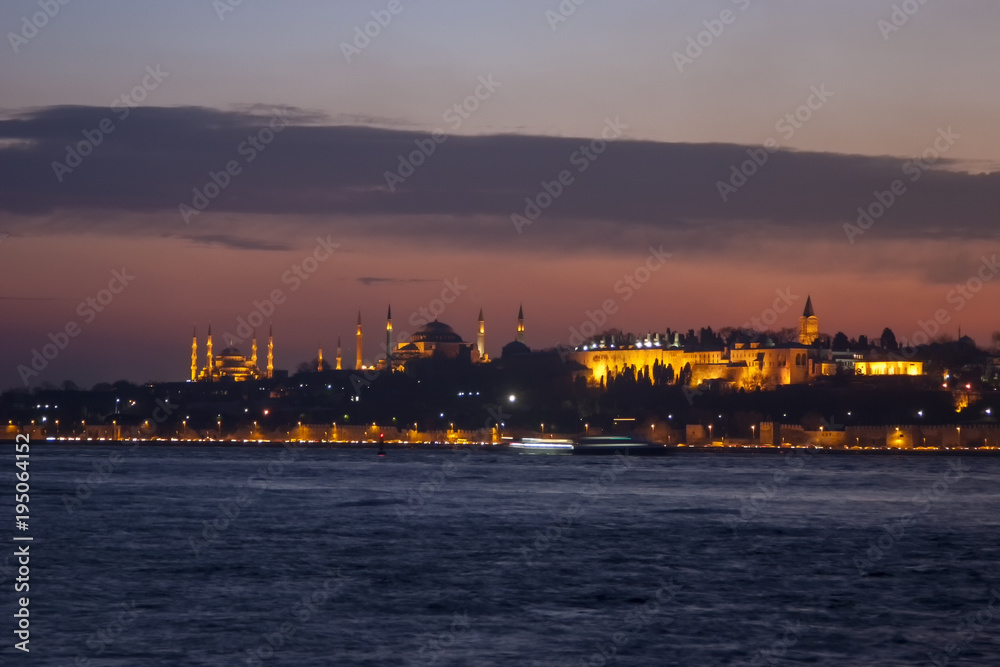Istanbul Historical Peninsula  Sunset ,Turkey