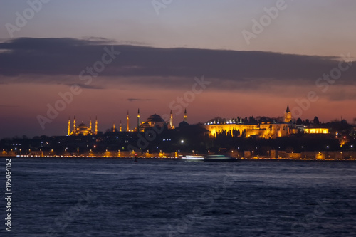 Istanbul Historical Peninsula  Sunset  Turkey