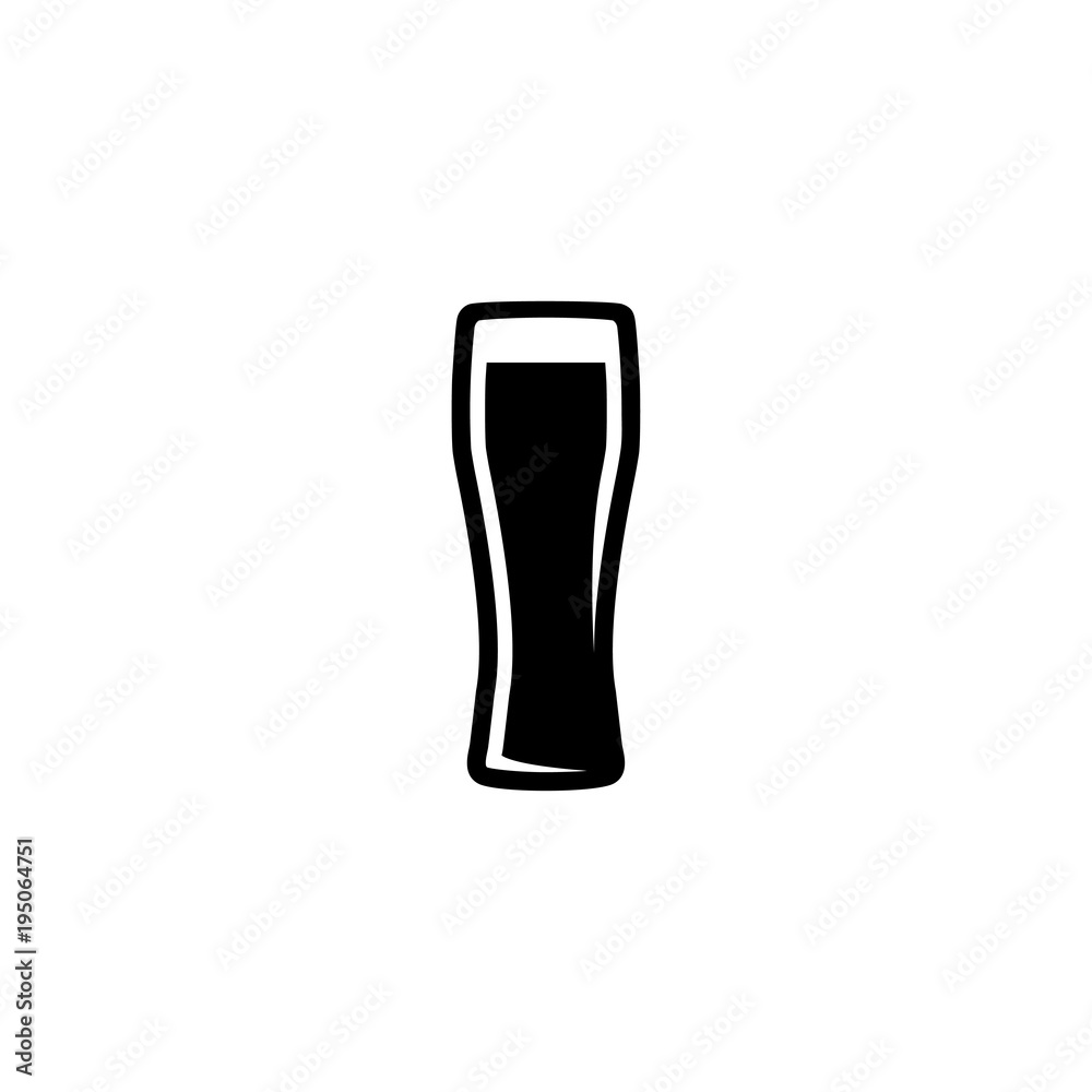 Glass of Beer. Pub, Bar vector icon. Simple flat symbol on white background Glass of Beer. Pub, Bar vector icon. Simple flat symbol on white background