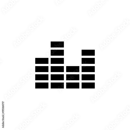 Equalizer vector icon. Simple flat symbol on white background