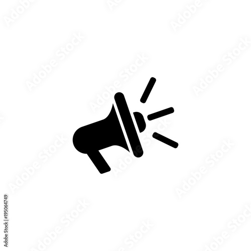 Loudspeaker vector icon. Simple flat symbol on white background