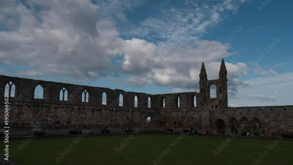 Timelapse of St Andrews Cathedral ruins Timelapse of St Andrews Cathedral ruins