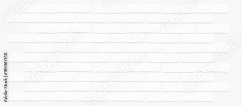 White brick wall texture. Cracked empty background. Grunge light wallpaper. Vintage stonewall. Room design interior. Basic illustration for banners. Isolated rough clean rocks. Backdrop for decoration