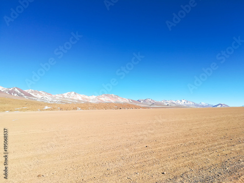 Bolivian landscape,Bolivia. Dirt road view