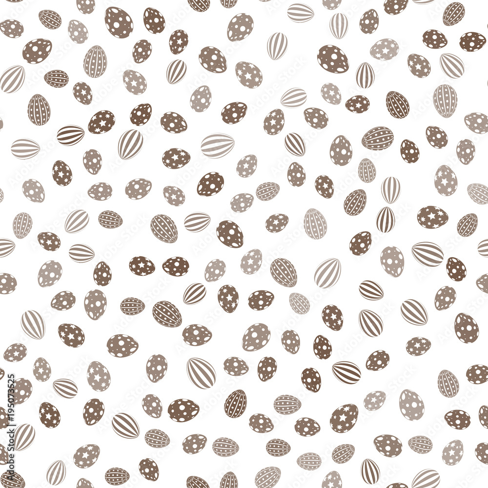 Obraz premium Seamless Easter pattern with chocolate eggs. Vector.
