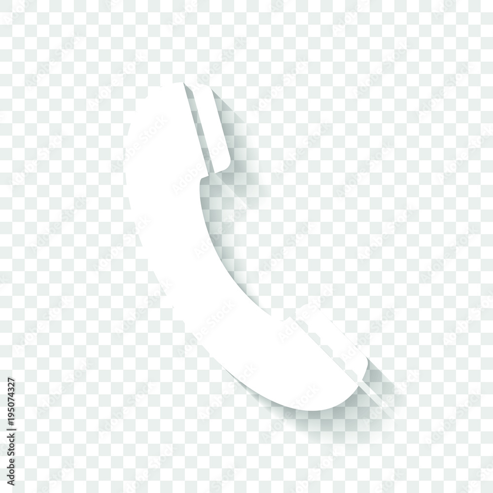 White Phone Icon Transparent Background