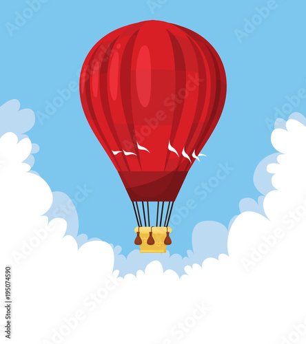 Flat hot air balloon