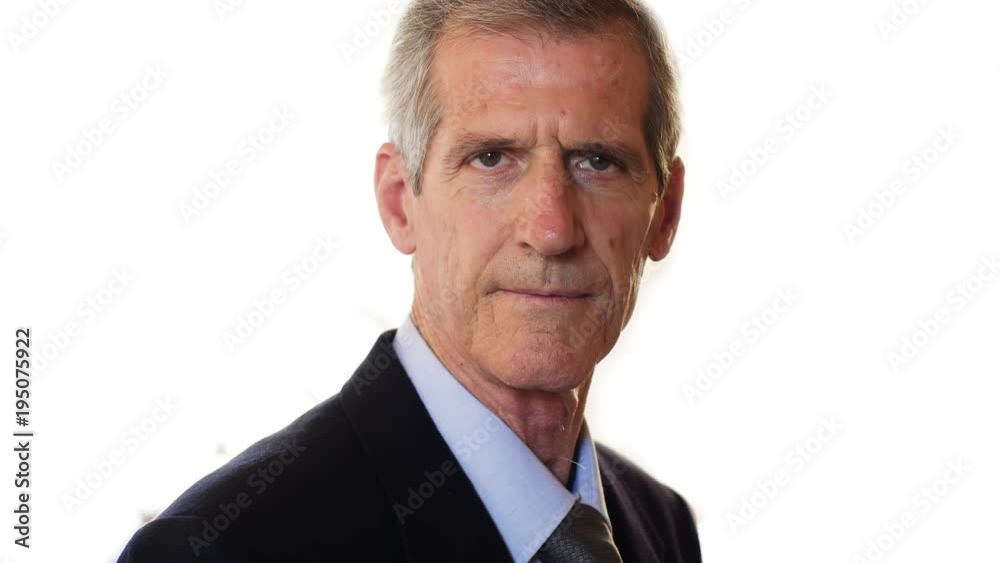Old business man turning an staring at camera- Leadership,success,business Old business man turning an staring at camera- Leadership,success,business