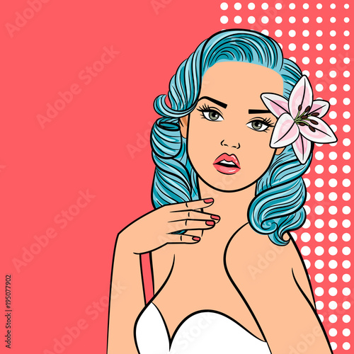 Pop art sexy girl