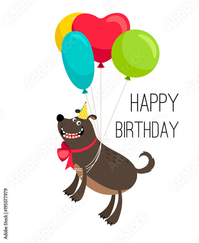Happy birthday dog card