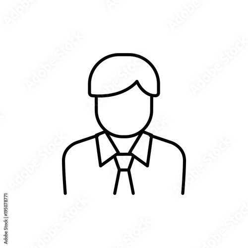 administrator manager leader line vector  black icon
