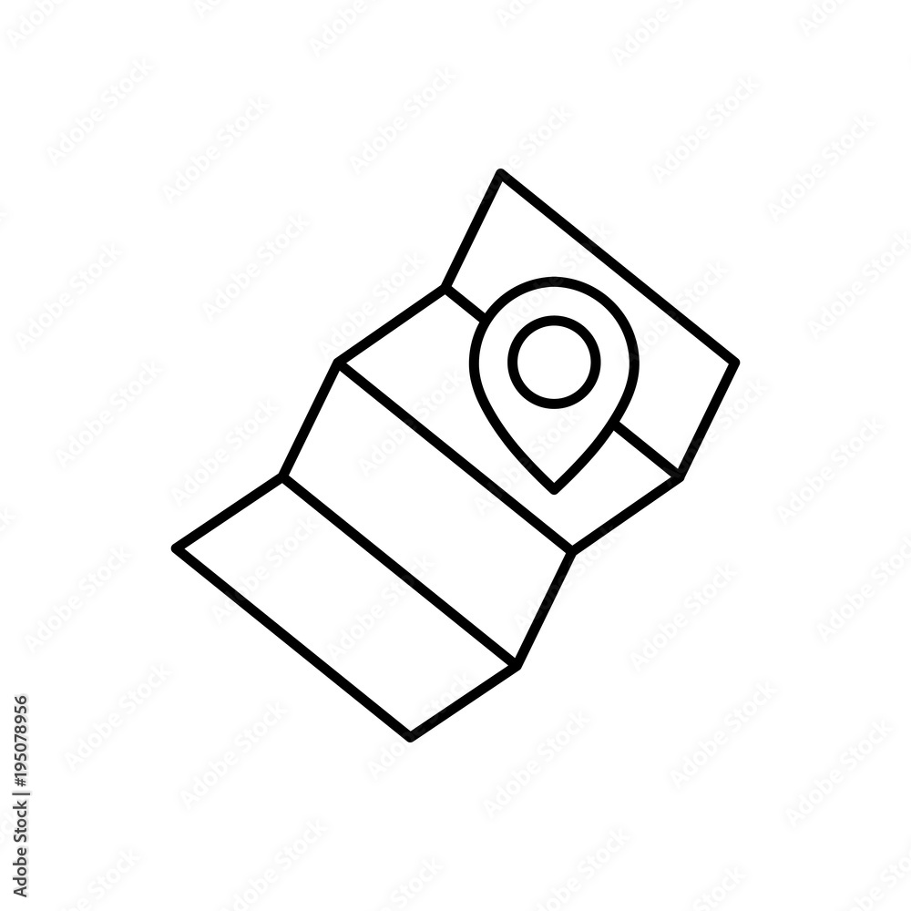 location on map line vector black icon location on map line vector black icon