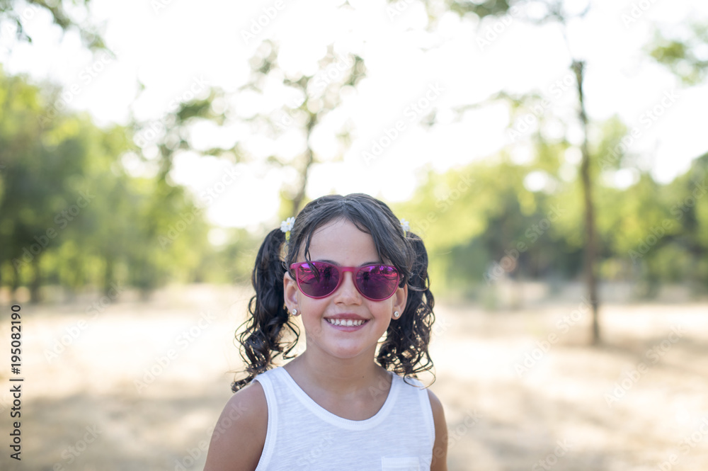 Little girl with sunglasses Little girl with sunglasses