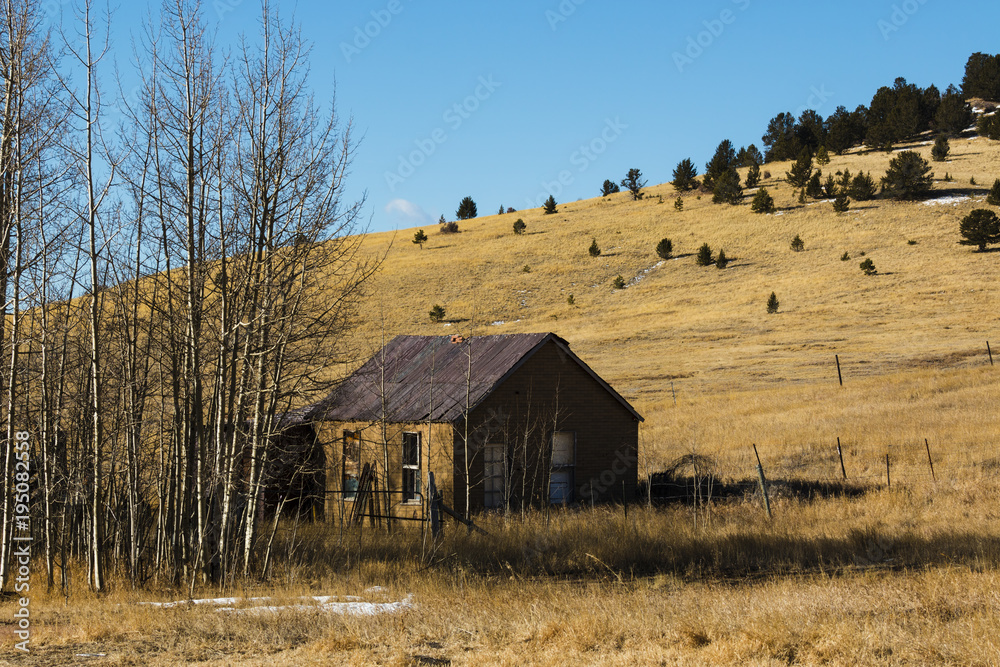 Abandoned cabin homestead in the Colorado Rockies Abandoned cabin homestead in the Colorado Rockies