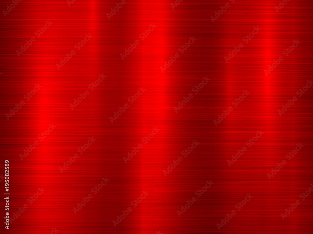 Red metal abstract technology background with polished, brushed texture, chrome, silver, steel for design concepts, wallpapers, web, and prints. Vector illustration.