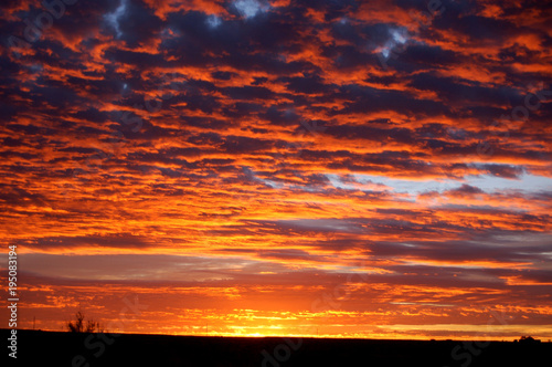 Colorful sunset in the desert badlands of Bisti/De Na Zin in Northern New Mexico