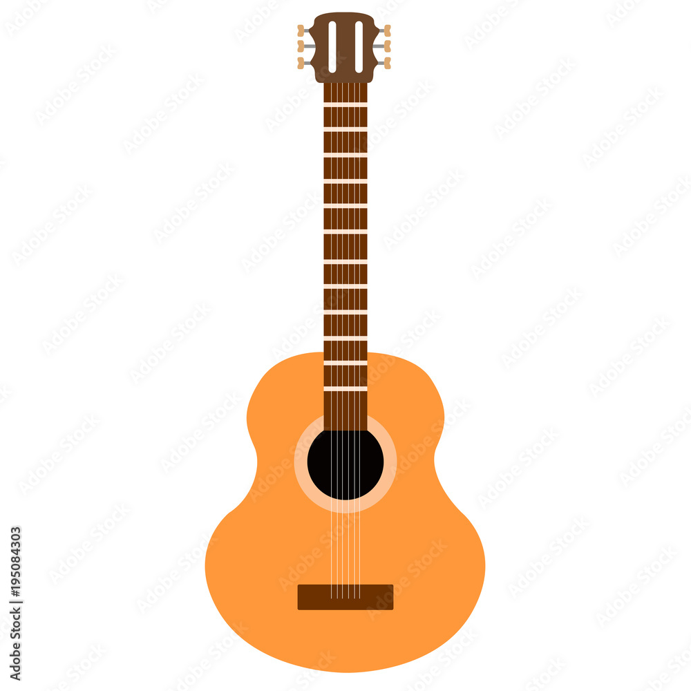 Obraz premium Isolated guitar icon. Musical instrument