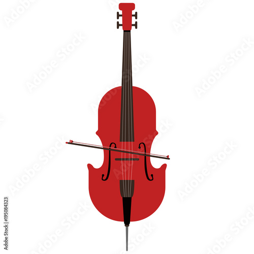 Vászonkép Isolated cello icon. Musical instrument