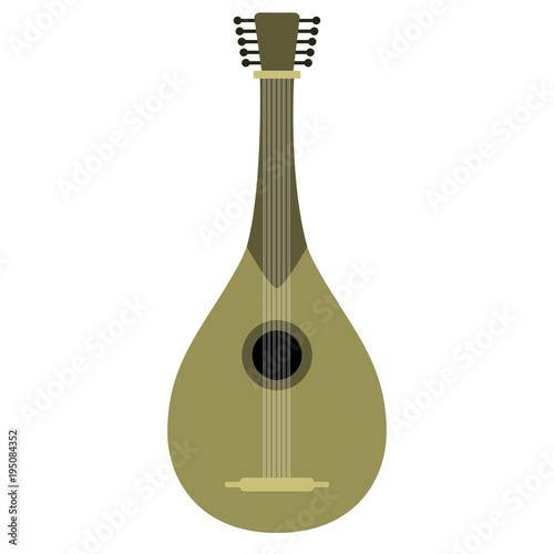 Isolated mandolin icon. Musical instrument