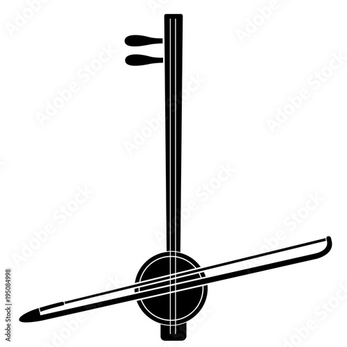Isolated rebab icon. Musical instrument photo