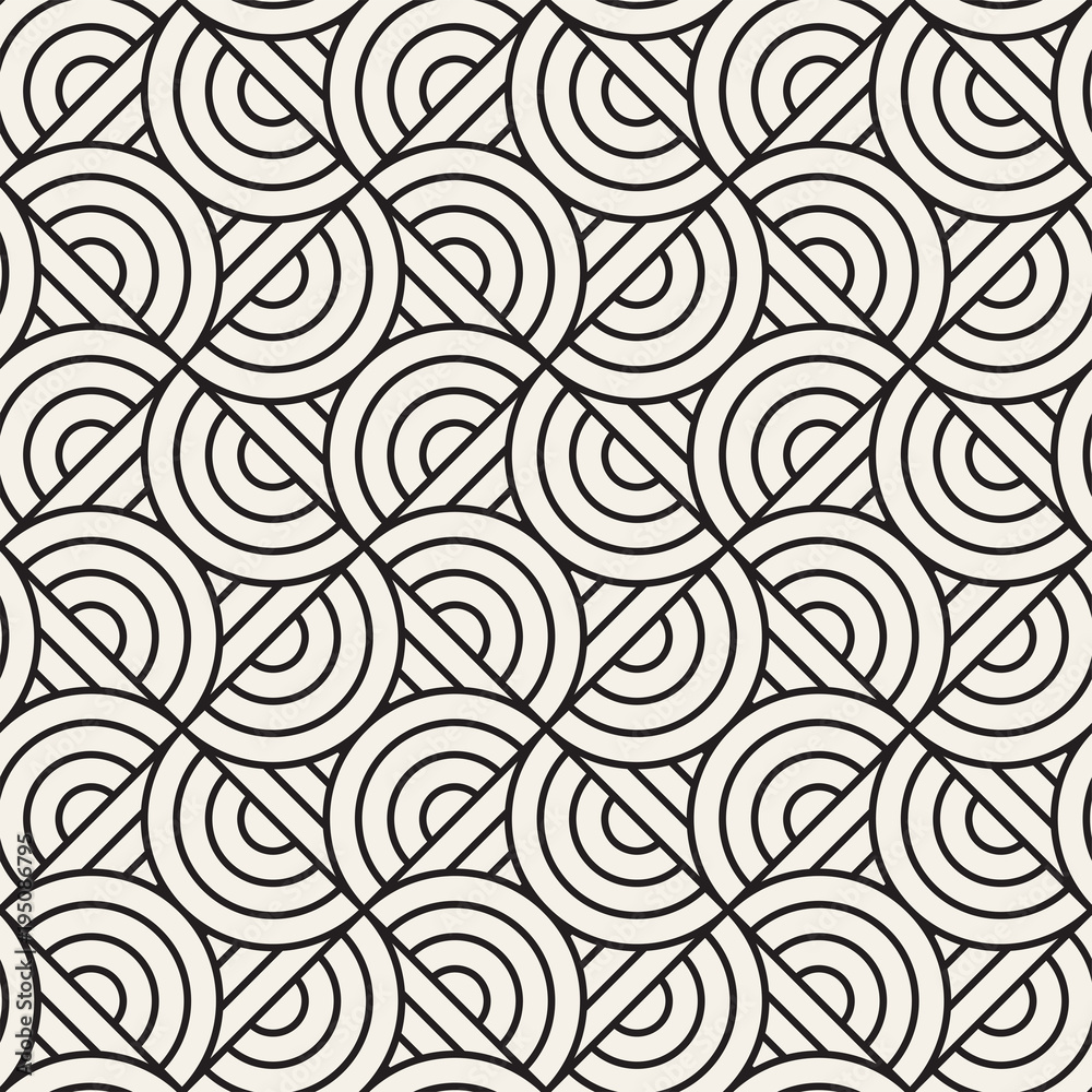 Fototapeta premium Vector seamless pattern. Modern stylish abstract texture. Repeating geometric tiles
