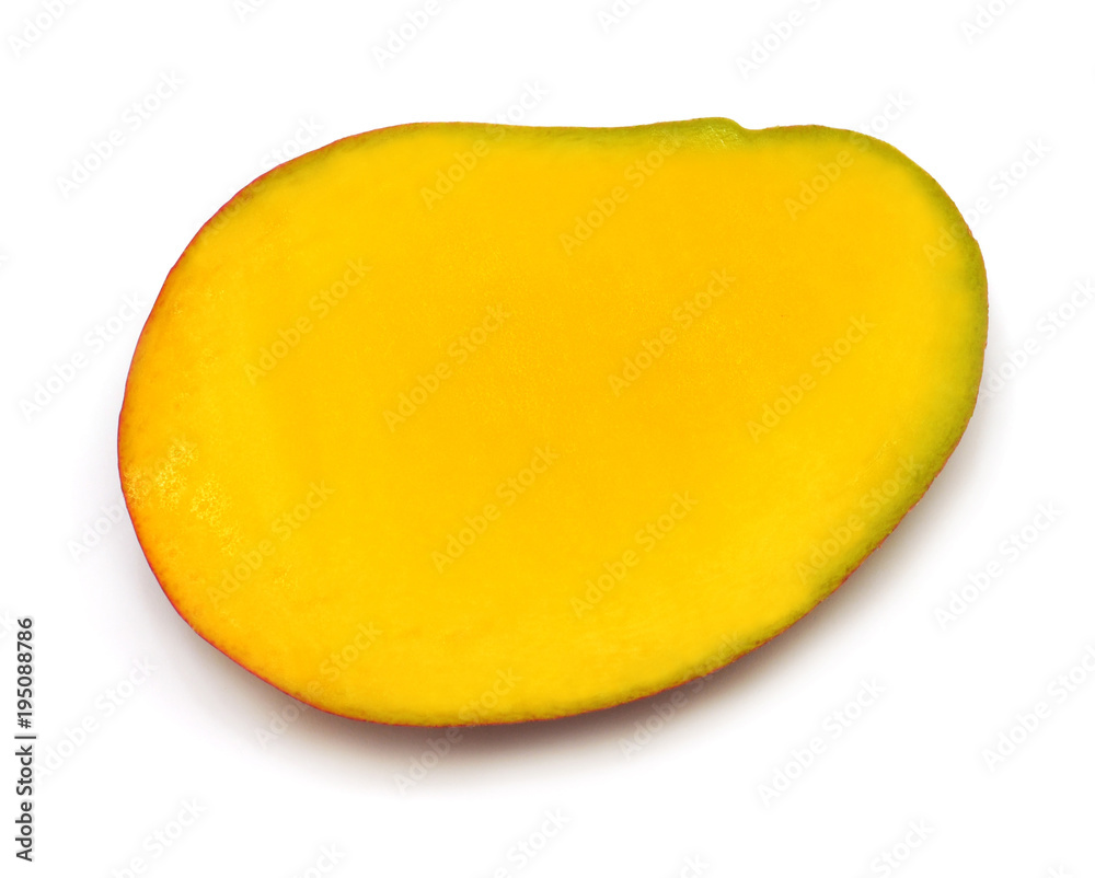 Half of mango isolated on a white background, mango sectional Half of mango isolated on a white background, mango sectional
