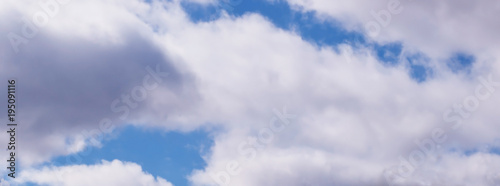 Beautiful white clouds with a bright blue sky