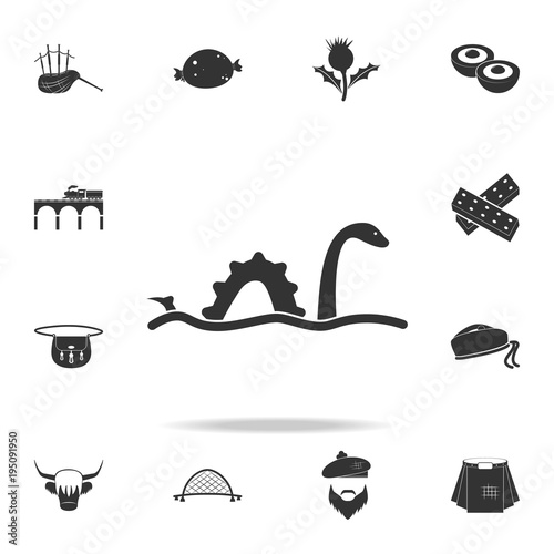 Loch Ness monster icon. Detailed set of United Kingdom culture icons. Premium quality graphic design. One of the collection icons for websites, web design, mobile app