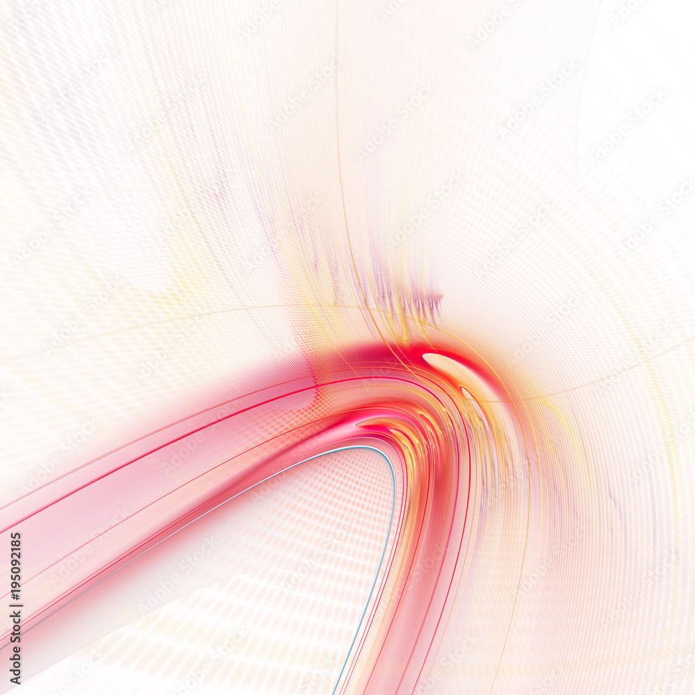 Obraz premium Abstract red and white background texture. Dynamic lines and halftone effects pattern. Detailed fractal graphics. Science and technology concept.