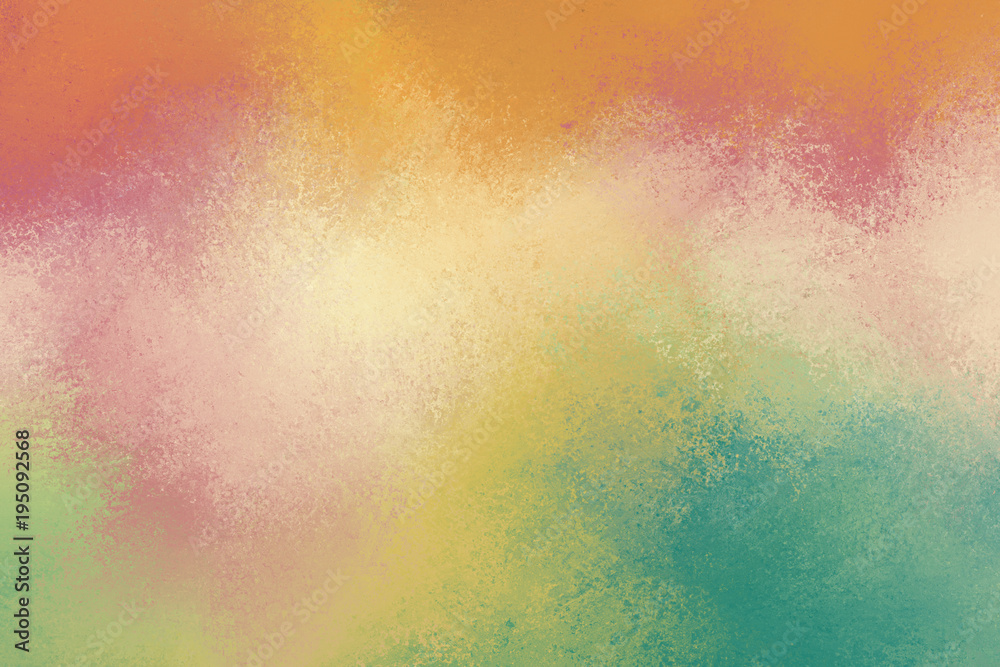 pretty grunge textured background in soft colors of pink gold orange blue green and burgundy pink
