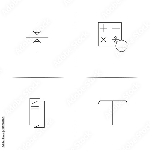 Web And Text simple linear icon set.Simple outline icons