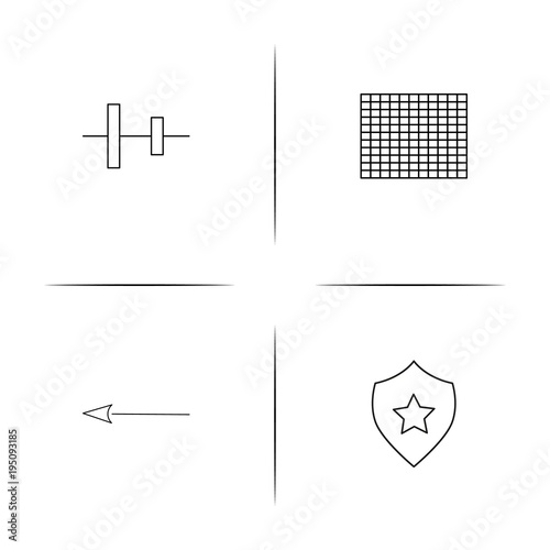 Web And Text simple linear icon set.Simple outline icons