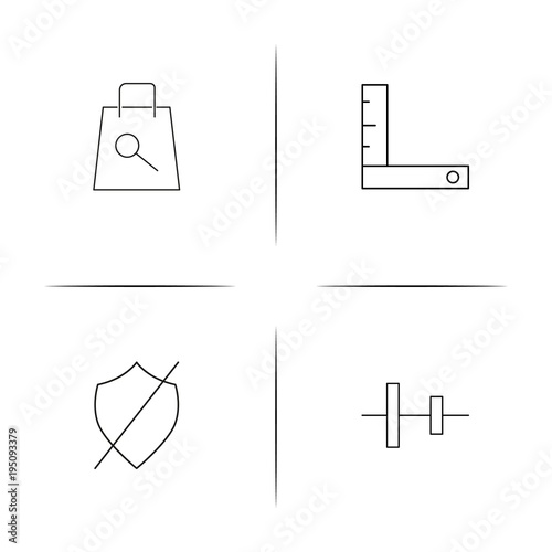Web And Text simple linear icon set.Simple outline icons
