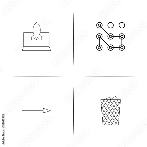 Web And Text simple linear icon set.Simple outline icons