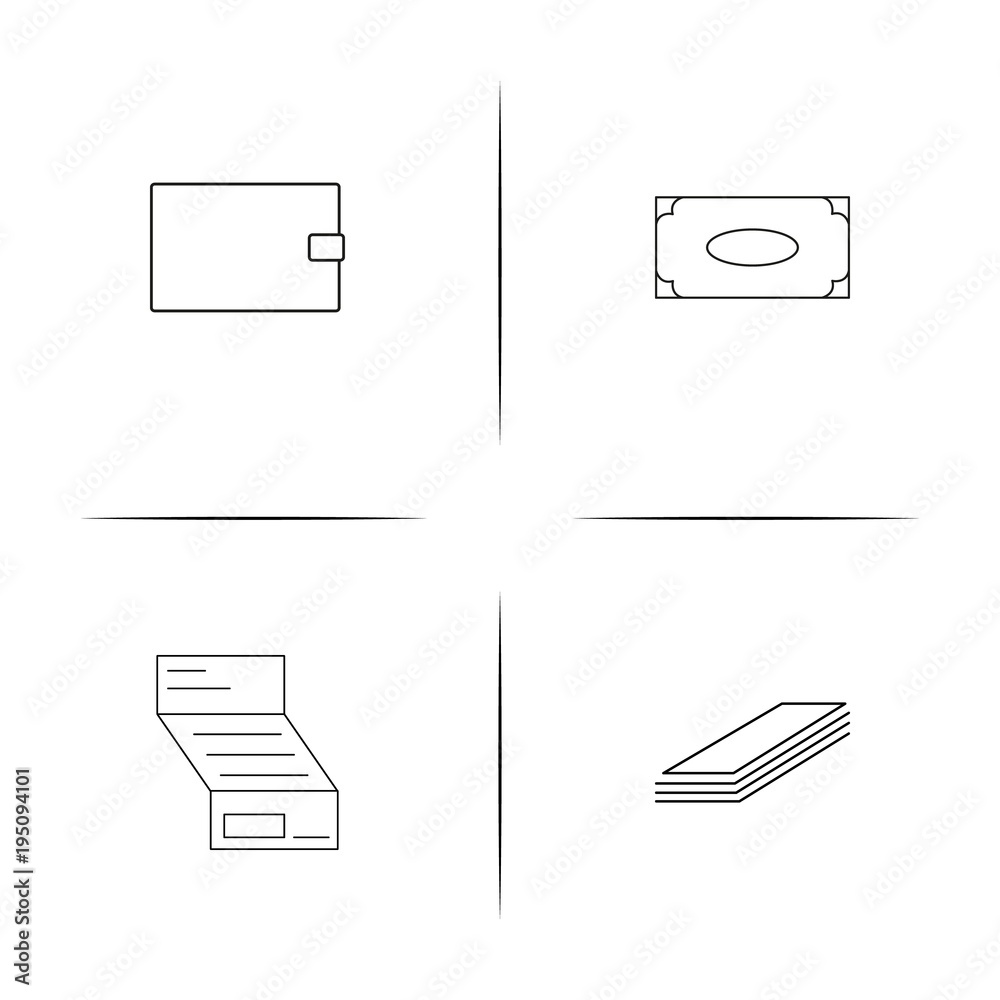 Banking, Finance And Money simple linear icon set.Simple outline icons Banking, Finance And Money simple linear icon set.Simple outline icons