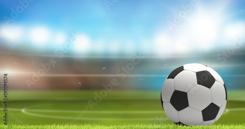 soccer football ball 3d rendering © wetzkaz