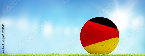 Germany soccer football ball 3d rendering