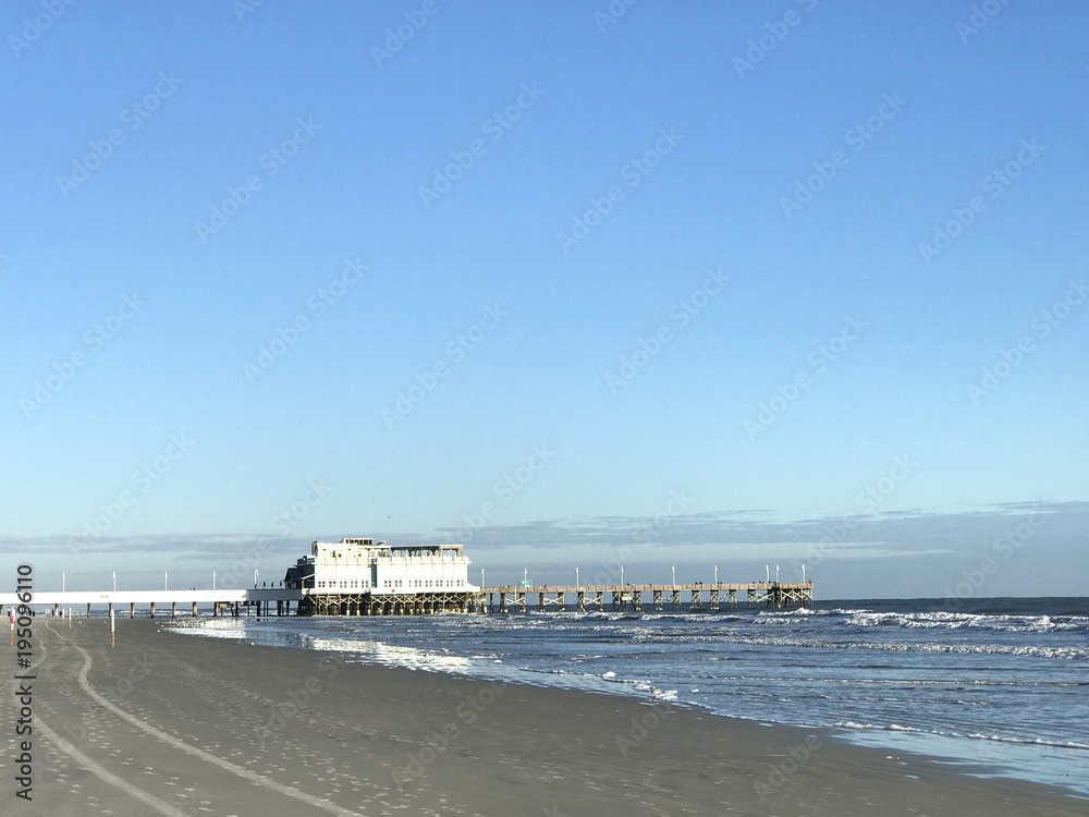 Daytona Beach Pier in the morning. Photo Image