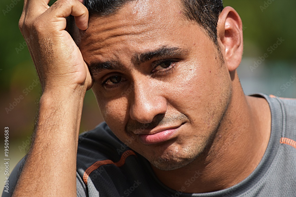 Obraz premium Confused Athlete Person