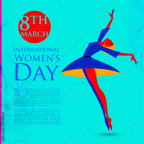Happy International Womens Day 8th March greetings background