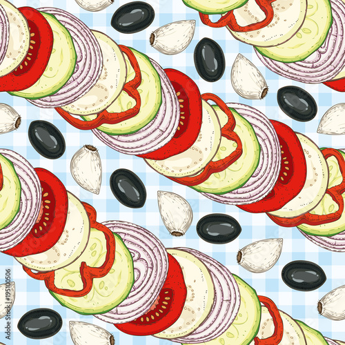 Ratatouille Seamless Pattern