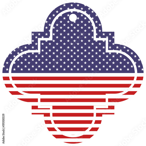 tag hang and american flag patriotism emblem