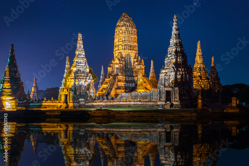 Ayutthaya Historical Park, Wat Chaiwatthanaram Buddhist temple in Thailand.