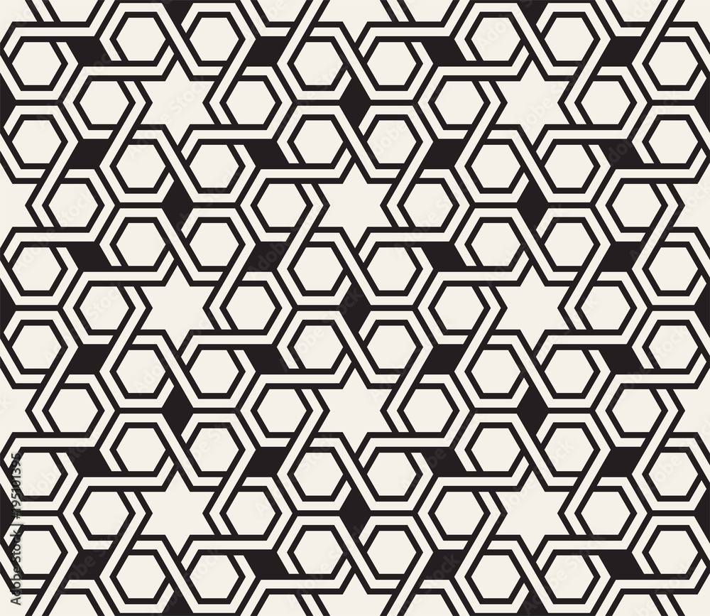 Vector seamless pattern. Modern stylish abstract texture. Repeating geometric tiles from striped elements i Vector seamless pattern. Modern stylish abstract texture. Repeating geometric tiles from striped elements i