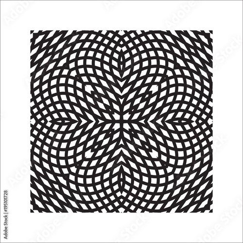 Square graphic element for creating an abstract seamless pattern.