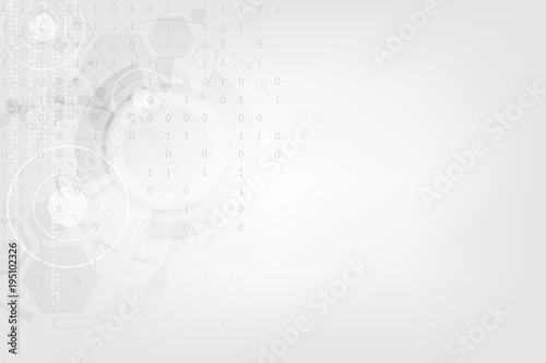 Vector background in technology concept on a gray background.